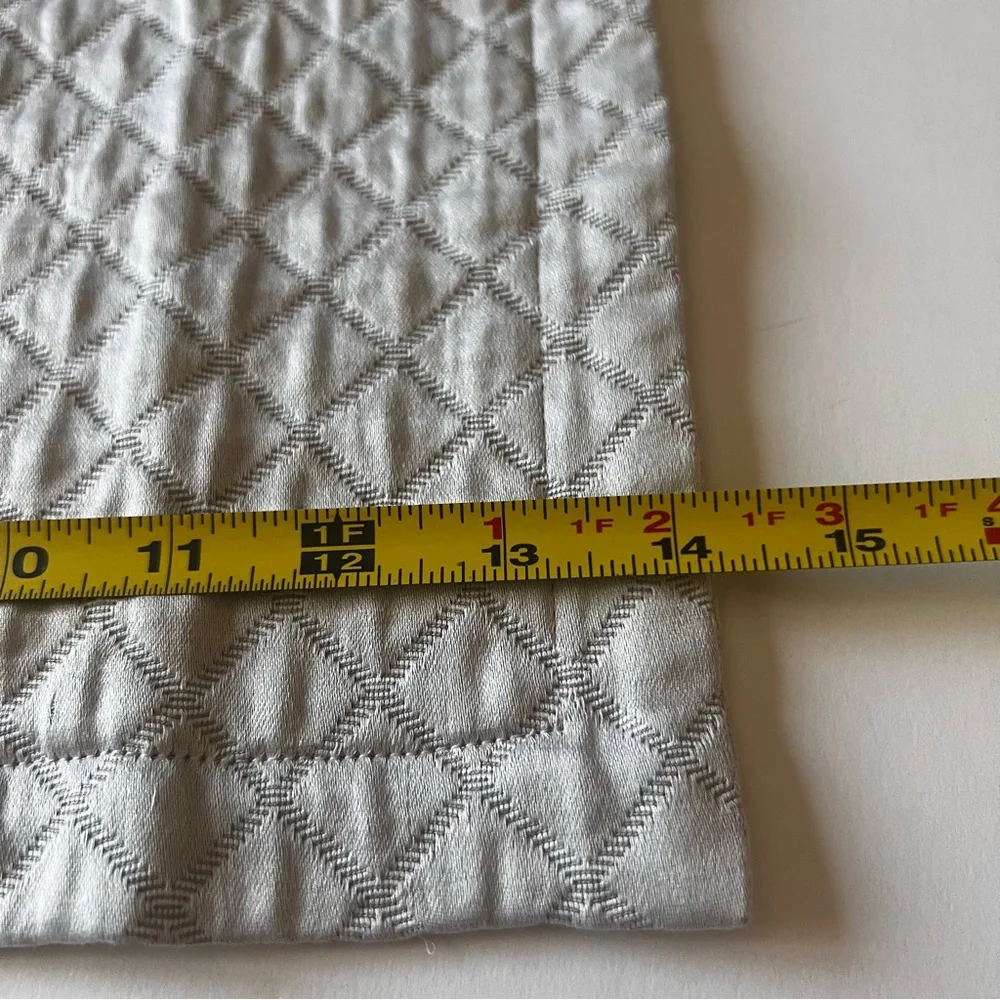 MATOUK NADIA MATELASSE’ COTTON BOUDOIR PILLOW SHAM SILVER  NWOT